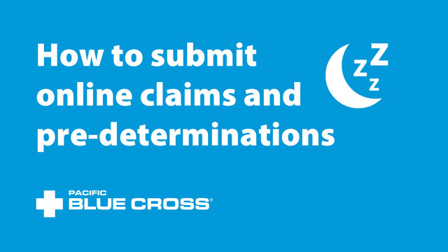 How to submit claims and pre-determination requests online