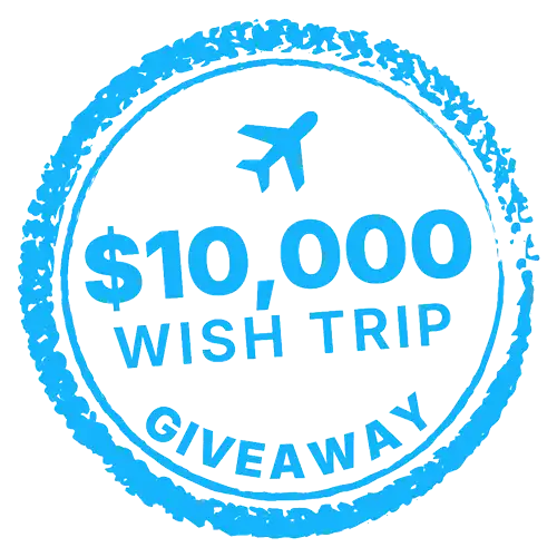 Blue Cross Make-A-Wish Wish Trip Giveaway Logo