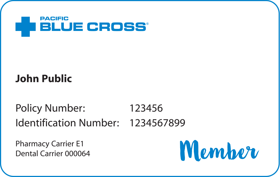 Pacific Blue Cross ID Card